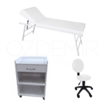 Sedye + Etejer + Tabure | Salon ve Klinikler için Muhteşem Üçlü