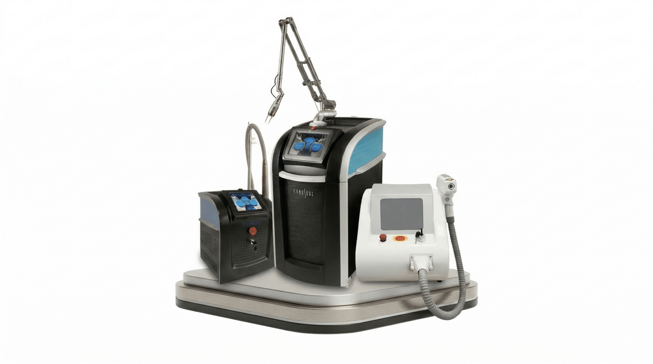 Q-Switch Nd:YAG ve Pico lazer dövme silme makinesi modelleri — klinik kullanım